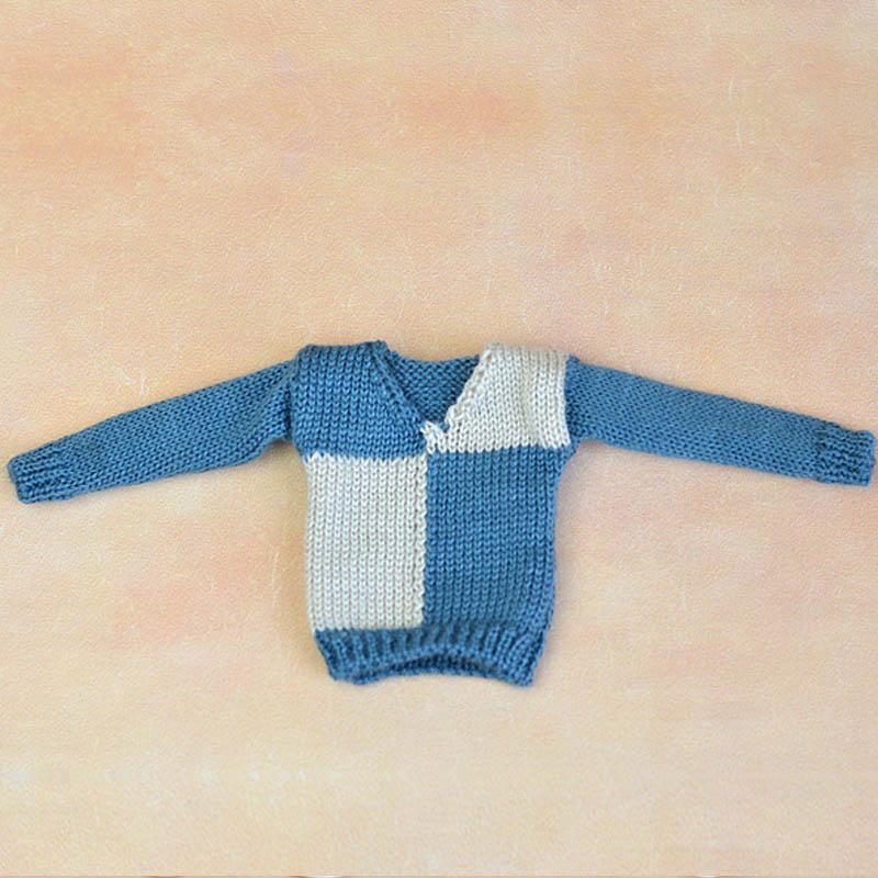 Синий повседневный вязаный свитер, одежда для куклы Кена, бойфренда Барби, принца Кена, кукла, верхнее пальто, одежда, мужская одежда для кукол