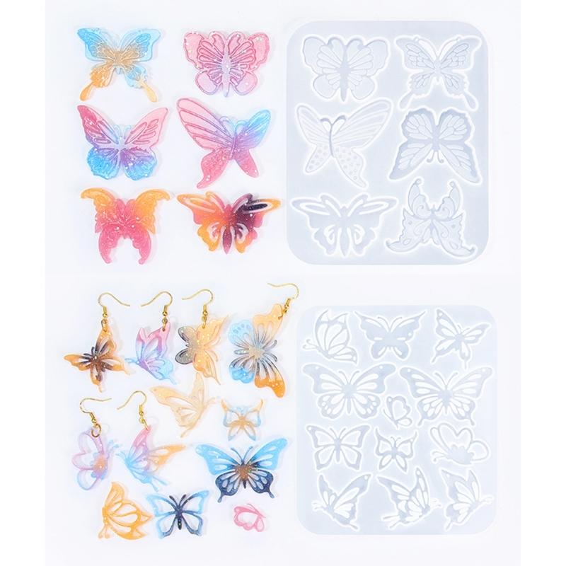 Форма для сережек, привлекательная форма для сережек в форме бабочки, индивидуальные силиконовые формы для ушных подвесок для энтузиастов рукоделия