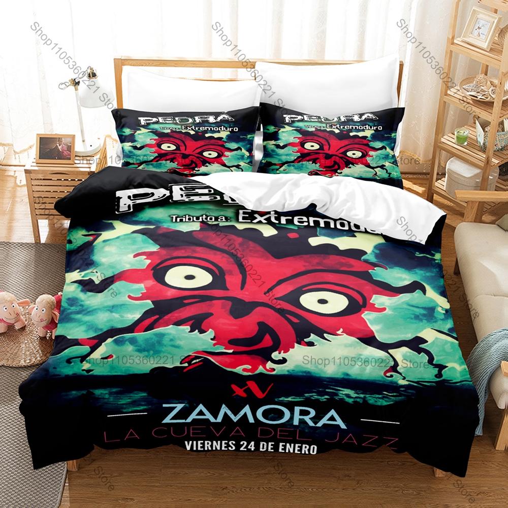 Robe Iniesta Extremoduro Vintage Album Cover Grunge Concert Print Duvet Cover + 2 Pillowcases Rock Fans 3pcs Bedding Set