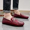 Hot Sale Loafers Fashion All-match Gentleman Shoes Crocodile Pattern Mens Slip On Walking Shoes Male Comfortable Casual Shoe
