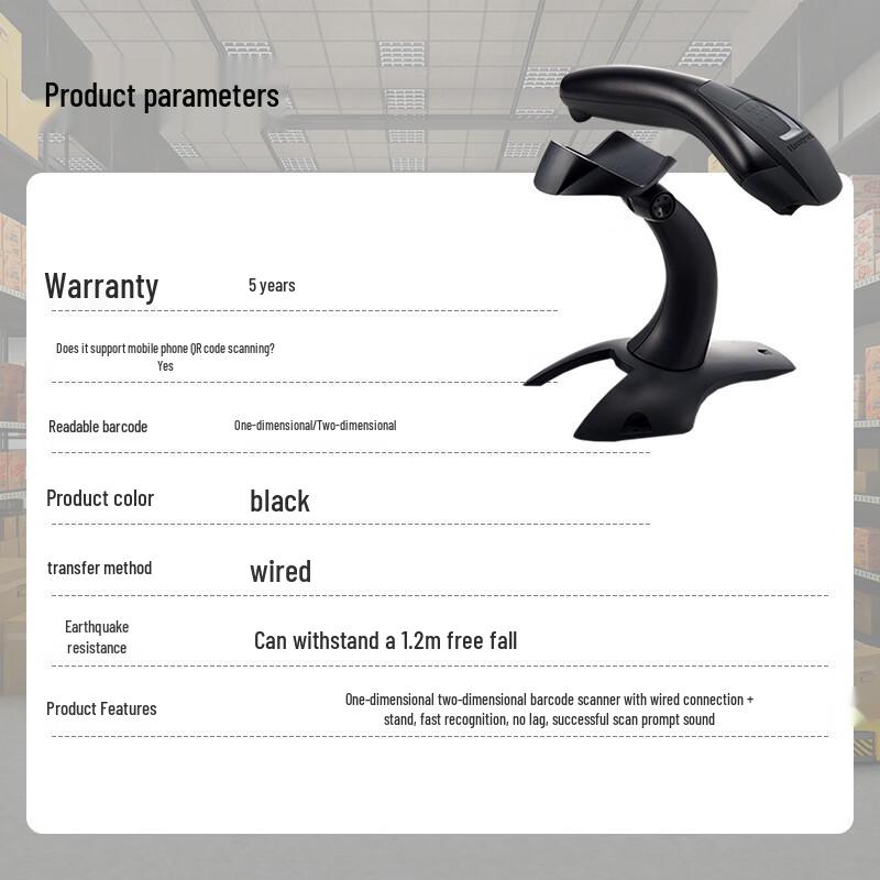 Honeywell 1400G Wired 1D/2D Barcode Scanner with Stand