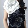 Large 3D Beaded Flowers Stitch Decorative Cloth Fabric Collar Flower  Wedding Party