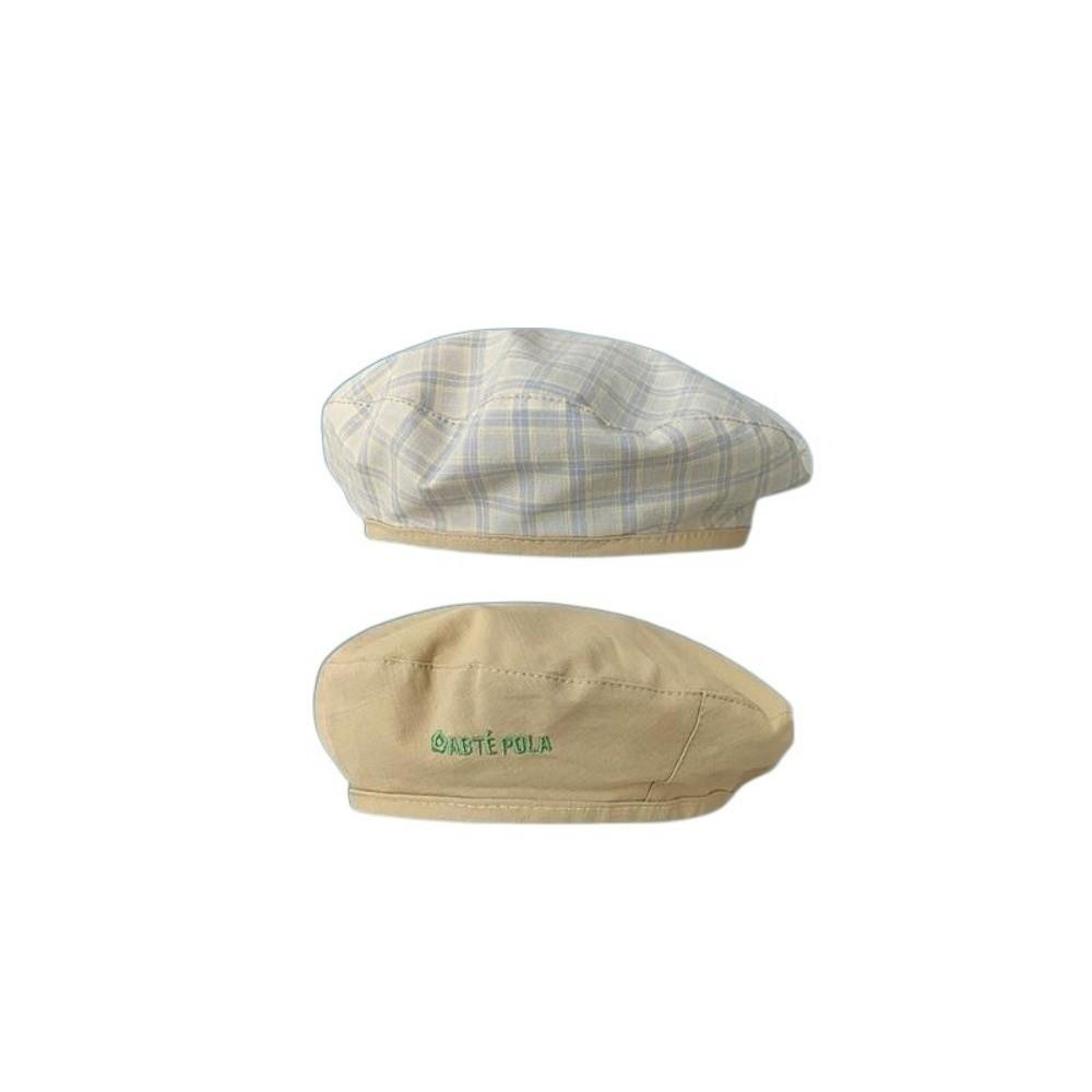 Flat Women Beanie Hat Solid Color Octagonal Caps Fashion Double-sided Beret Girls