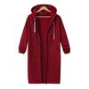 Zip Up Hoodies for Women Oversized Fleece Long Tunic Hooded Sweatshirt Fall Winter Casual Drawstring Coat with Pockets