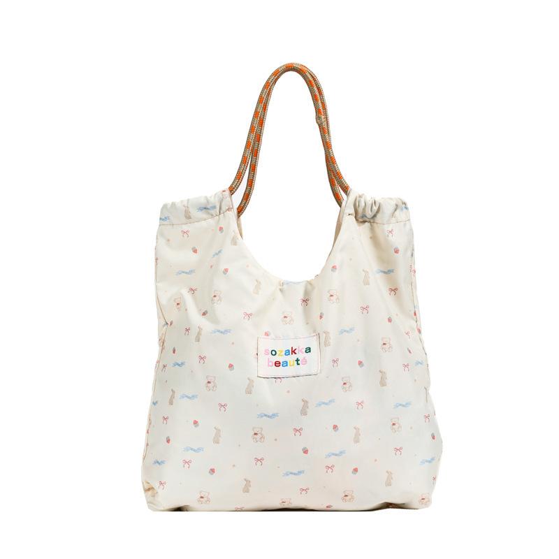 Японская милая мягкая студенческая сумка через плечо большой вместимости женская корейская версия маленькая свежая девушка с принтом портативная сумка для покупок