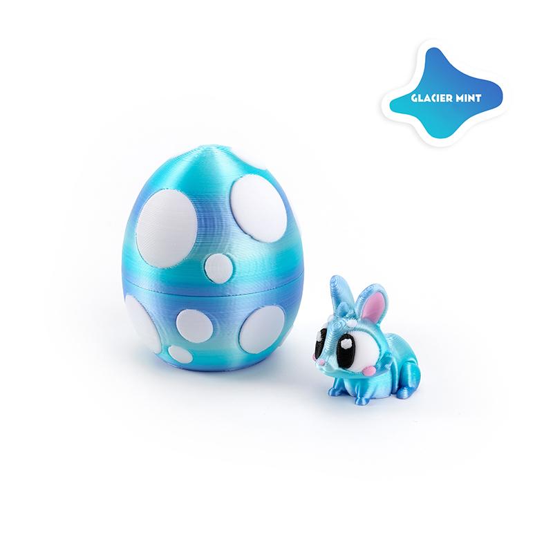 Милые 3D-печатные кроличьи яйца, модели животных, игрушки, разноцветный пасхальный кролик, домашний настольный декор, украшение, подарки на Светлую Пасху для детей