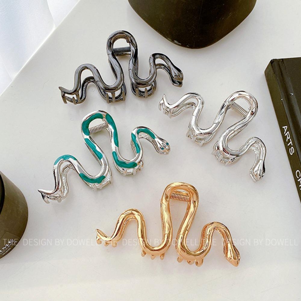 Metal Grab Head Back Hair Clip Wave Halloween Hair Accessories Women Pan Hair