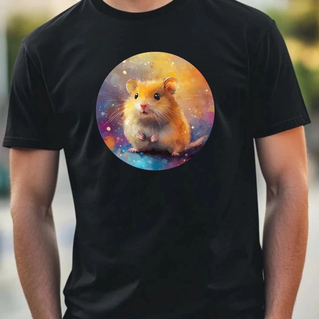 T-Shirt Herren Hamster Portrait Motiv Baumwolle Größe XS bis 5XL