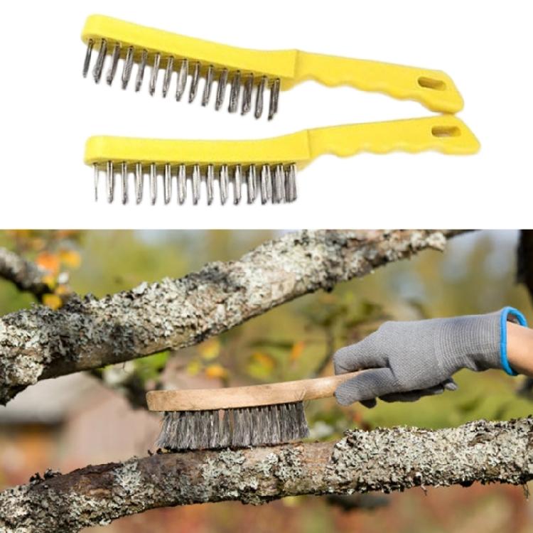 Steel Wire Brush 10Inch Hard Scratch Brushes With Hangable Handles For Workshop Home Use