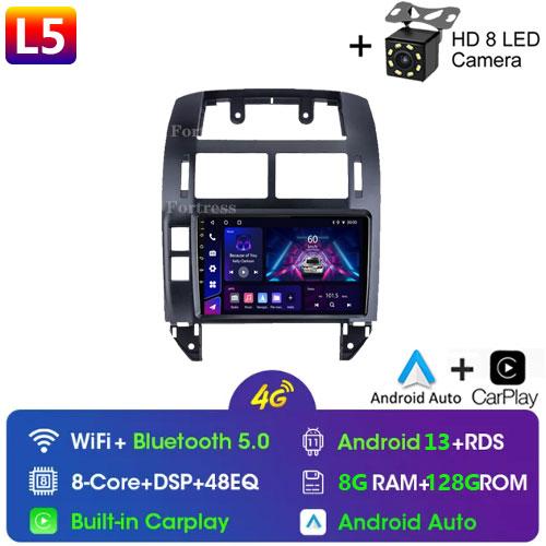 Fortress для Volkswagen Polo Mk4 2001 - 2011 Android автомобильный радиоприемник мультимедийный плеер Carplay Auto Stereo GPS Navi 2din DSP головное устройство