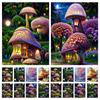 Mushroom House 5D DIY Diamond Painting Full Round Drill Diamond Rhinestones Painting Cross-stitch  Art Craft for Home Decoration