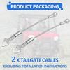 2PCS Tailgate Cable Compatible With Polaris Ranger 2005-2006, 500 2005-2010, 700 2005-2009, 800 2010-2016, 900D 2011-2014 Tail Gate Cable Replace #