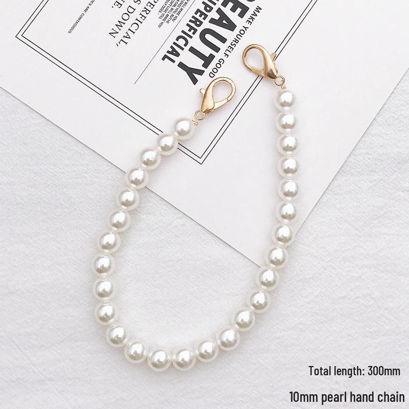 Модный женский чехол для телефона DIY с жемчужной цепочкой и подвеской из кристалла против падения