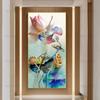 Современный Новый Китайский Стиль Акварель Цветок Лотоса Рыба Настенные Панно Для Гостиной Домашний Декор Холст Принт Плакат Галерея Искусство Без Рамки