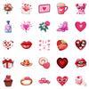 50 Sweet Valentine's Day Theme Pp Waterproof Decorative Stickers Cute Love Rabbit Chocolate Not Repeat Stickers