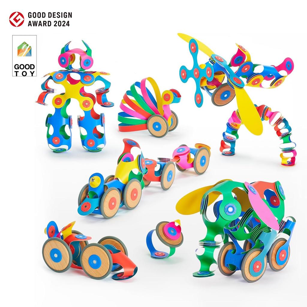 RANGS Japan CLIXO Creator 2024 Премия Good Design Хорошая игрушка 2024 Магнитный Образовательный STEM Конструктор Магнитный (Комплект колес) - & Победитель. Игрушка, Образование,