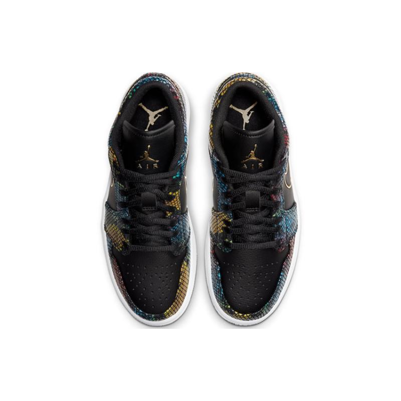 Jordan 1 Низкий Разноцветный Змеиный принт 2020 Женские Jordan CW5580-001