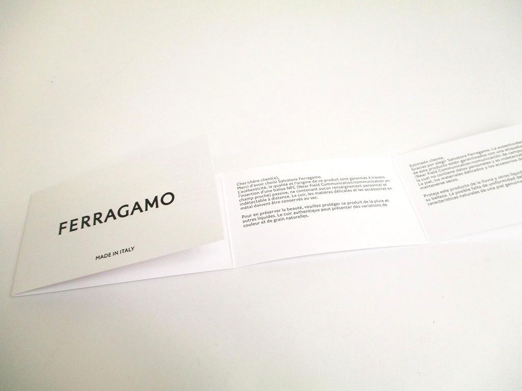 Оригинальный кошелек бифолд Salvatore Ferragamo с логотипом, из зеленой и черной кожи #a638, восстановленный