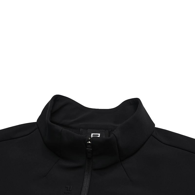 Fila Fitness Basic Minimalist Sports Casual Versatile Comfortable Knitted Jacket Men Jackets Deep-Black A11M611502FBK