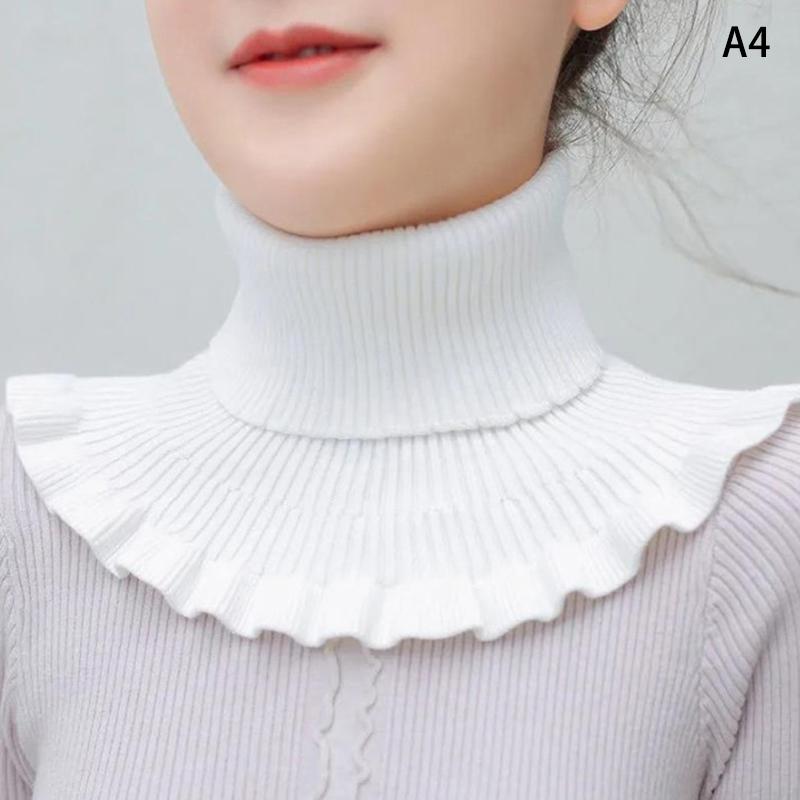 Women Warm Knitted Fake Collar Woolen Women Turtleneck Knitted False Fake Collars