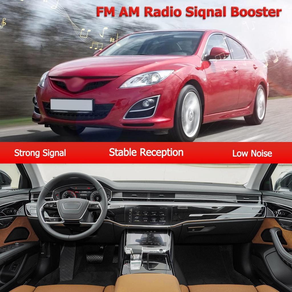 Universal Practical FM Signal Amplifier Anti-interference Car Antenna Radio FM Booster Amp Automobile Parts For 12V Car Radio
