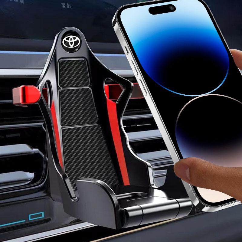 Car Phone Holder Racing Seat Design Mount Stand Suction Cup Smartphone Mobile for Toyota Corolla Prius Yaris Hilux CHR Camry Auris Camry Prius Prado