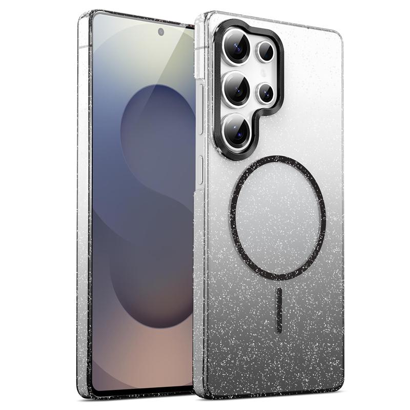 Блестящий градиентный прозрачный чехол для Magsafe для Samsung S25 Edge S24 S23 FE S22 Ultra Plus A56 A36 A26 A16 A55 A33 A06 A54 A25