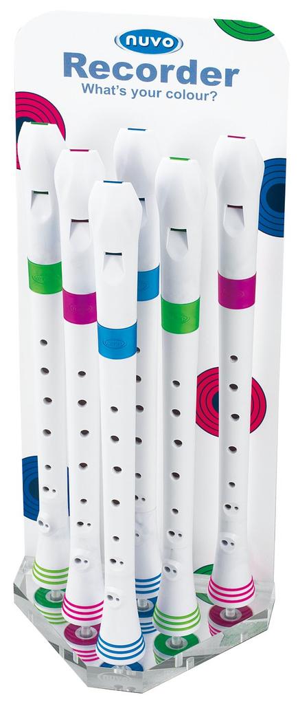 NUVO Soprano Recorder German Style FGREPKJP Recorder (WhitePink) WhitePink []