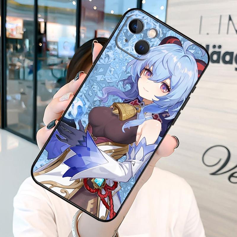 Чехол для телефона Ганьюй Genshin Impact для iPhone 13 12 Mini 11 14 15 16 Pro Max Plus X XS Max XR Защитный корпус
