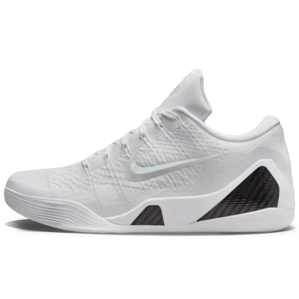 Nike Кроссовки для баскетбола Kobe 9 с амортизацией, нескользящие, износостойкие, низкие, унисекс, Белый/Золотой FZ7334-100(Команда501-)