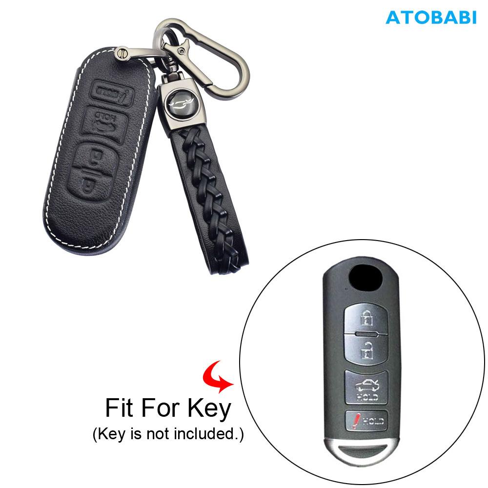 Кожаный чехол для ключей от машины, защитная крышка, держатель для ключей, аксессуары для Mazda 3 6 Sedan CX-30 CX-5 CX-9 MX-5 CX5 CX-7 CX7 CX9 MX5 MIATA