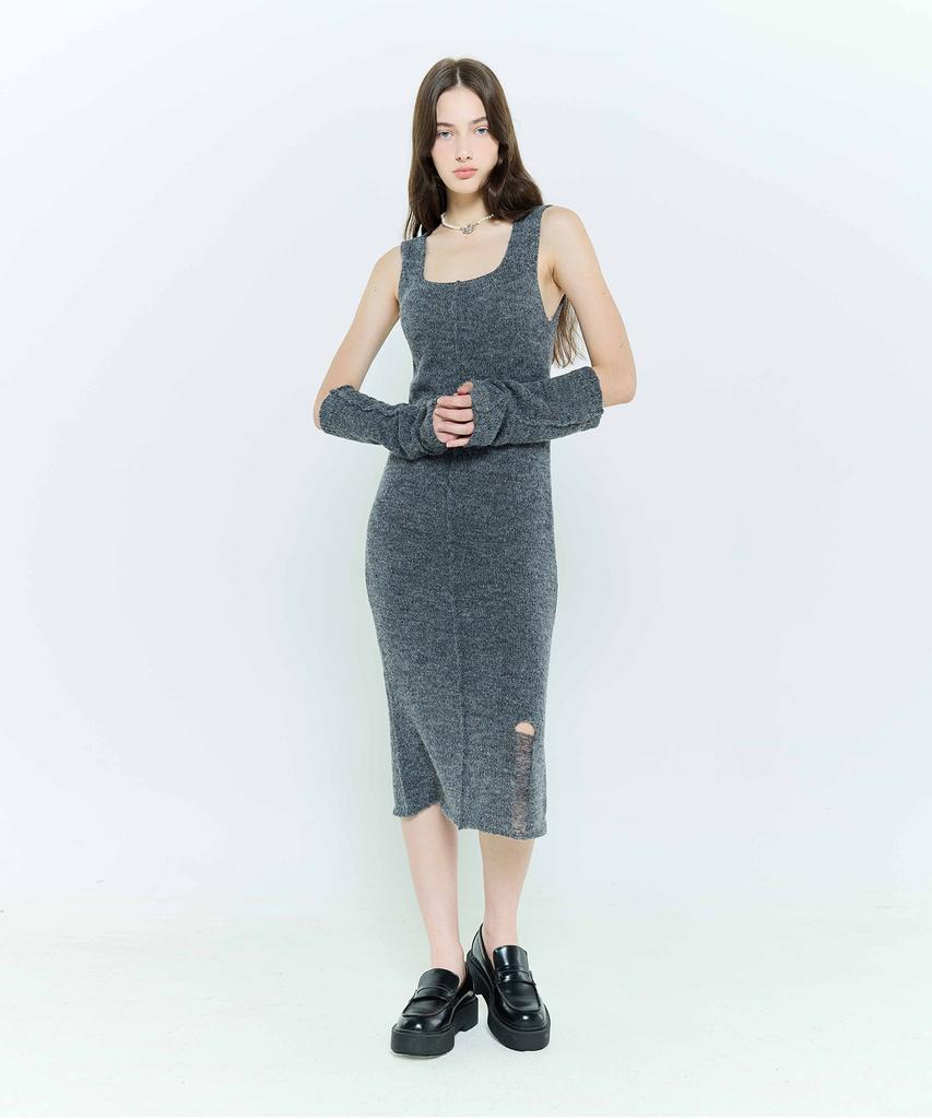 Latizen L6 Maxi Knit Dress Set(Charcoal)