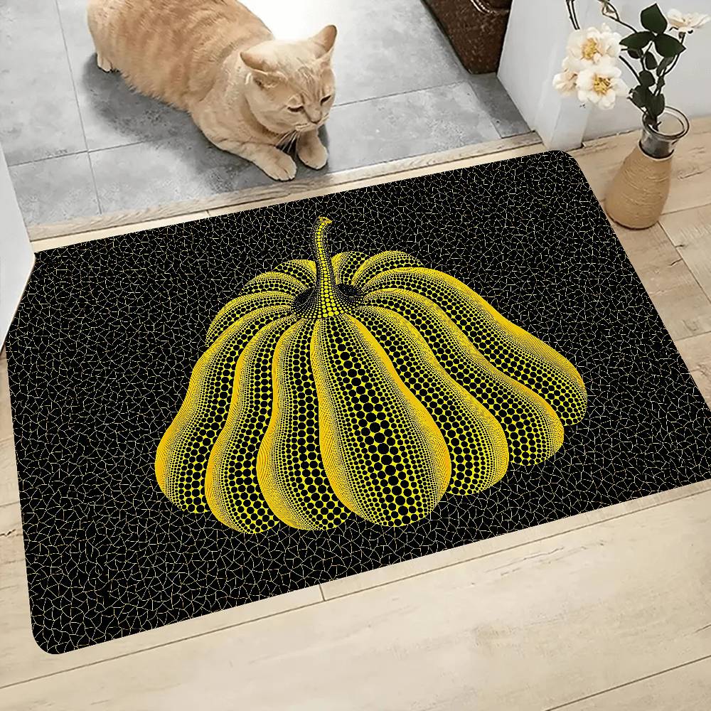 Artwork Classic K-kusama Y-yayoi Bathroom Mat Anti-slip Absorb Water Long Strip Cushion Bedroon Mat Welcome Doormat