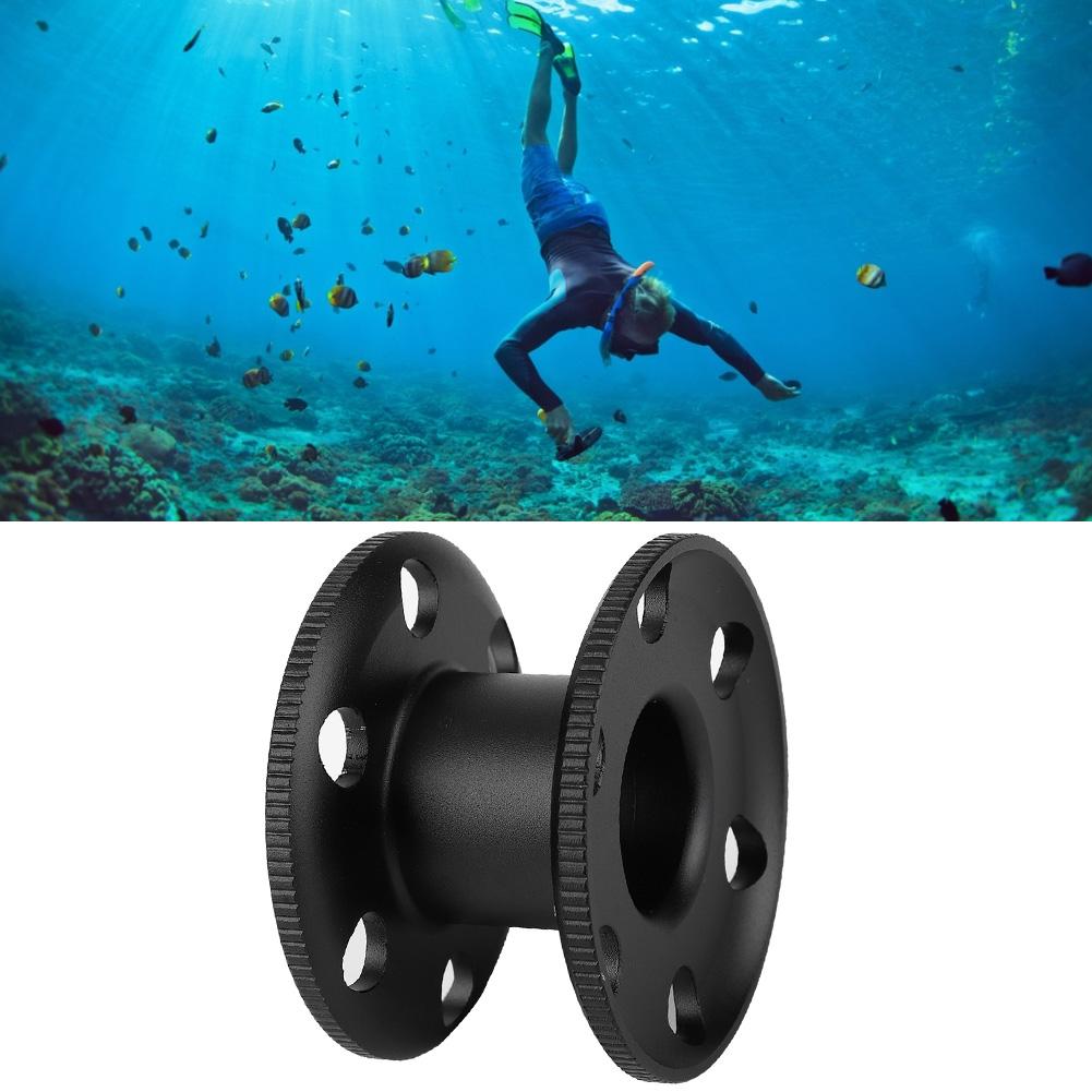 Aluminum Alloy Scuba Diving Finger Spool Reel Diver Underwater Snorkeling Accessory(Black)