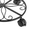 2 Pcs Metal Plant Caddy with Wheels Heavy-duty Flower Pot Stand with Casters Indoor Outdoor Rolling Plant Stands for Potted Plants
