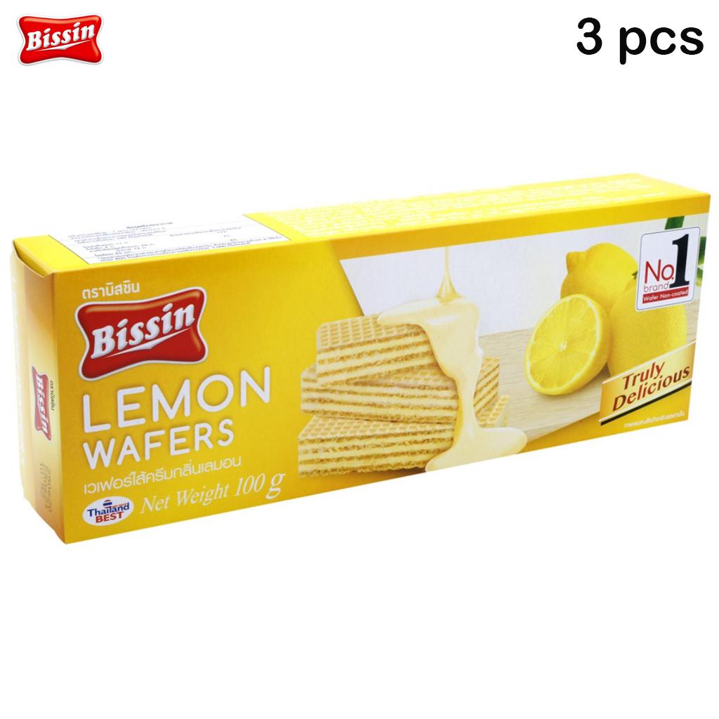 Bissin Лимонные вафли 100 гx 1 шт/3 шт/6 шт/12 шт - Thai Snack