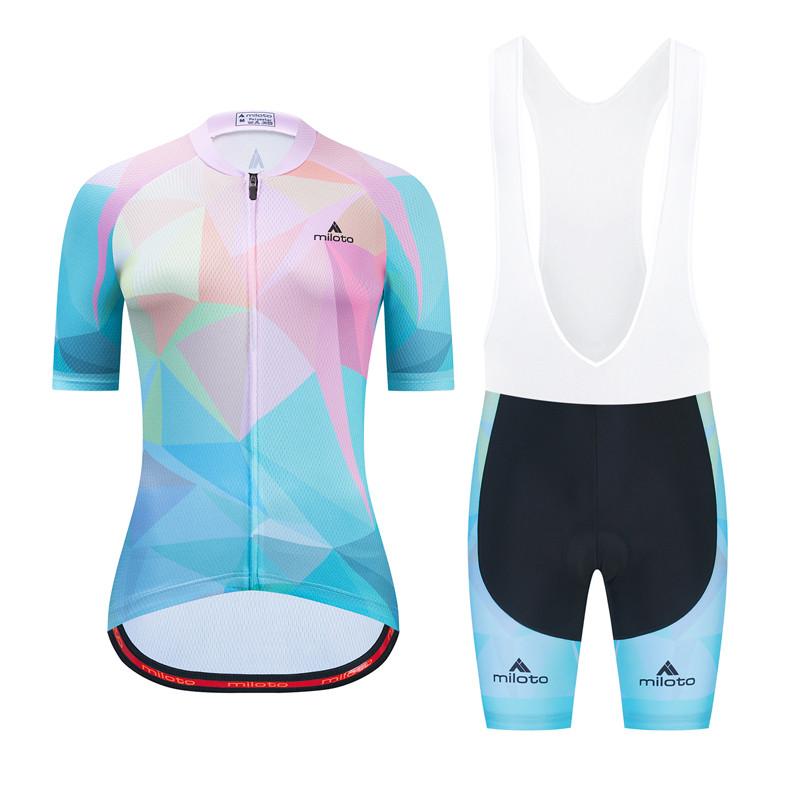 2026 Дышащий быстросохнущий велосипедный комплект для женщин, с коротким рукавом, одежда для катания lady, одежда для отдыха на велосипеде, одежда для МТБ, 2024