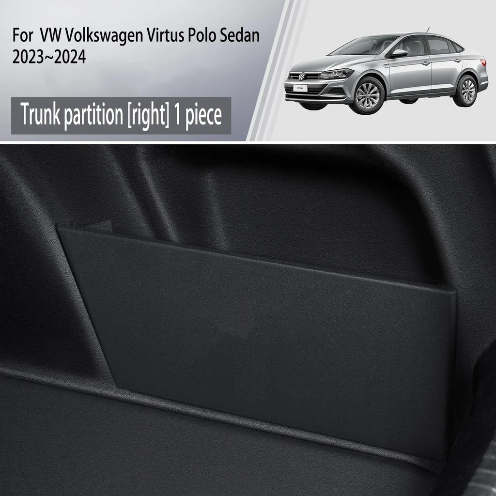 For VW Volkswagen Virtus Polo Sedan 2023~2025 Car Trunk Storage Partition Multi-function Storage Box Auto Interior Accessories