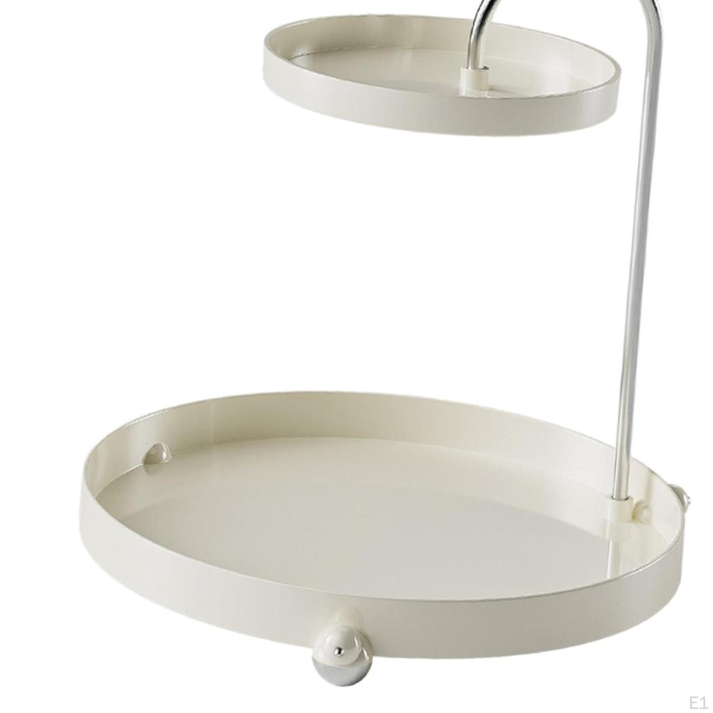 Двухуровневая полка для хранения, вращающийся лоток для парфюмерной помады, кухонный органайзер для душа,