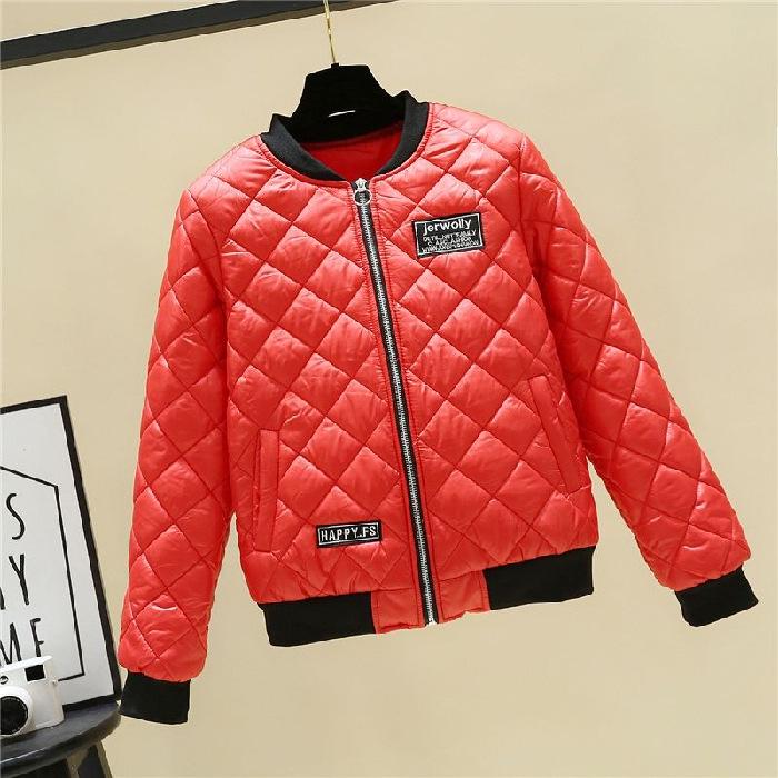 Женская бейсбольная куртка большого размера из легкого хлопка - зимнее облегающее утепленное короткое пальто 2023 года