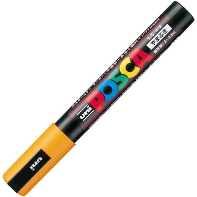 Маркер Uni Medium Round Yamabuki Упаковка 10 шт. Водный маркер, Posca, Наконечник, PC5M.3,