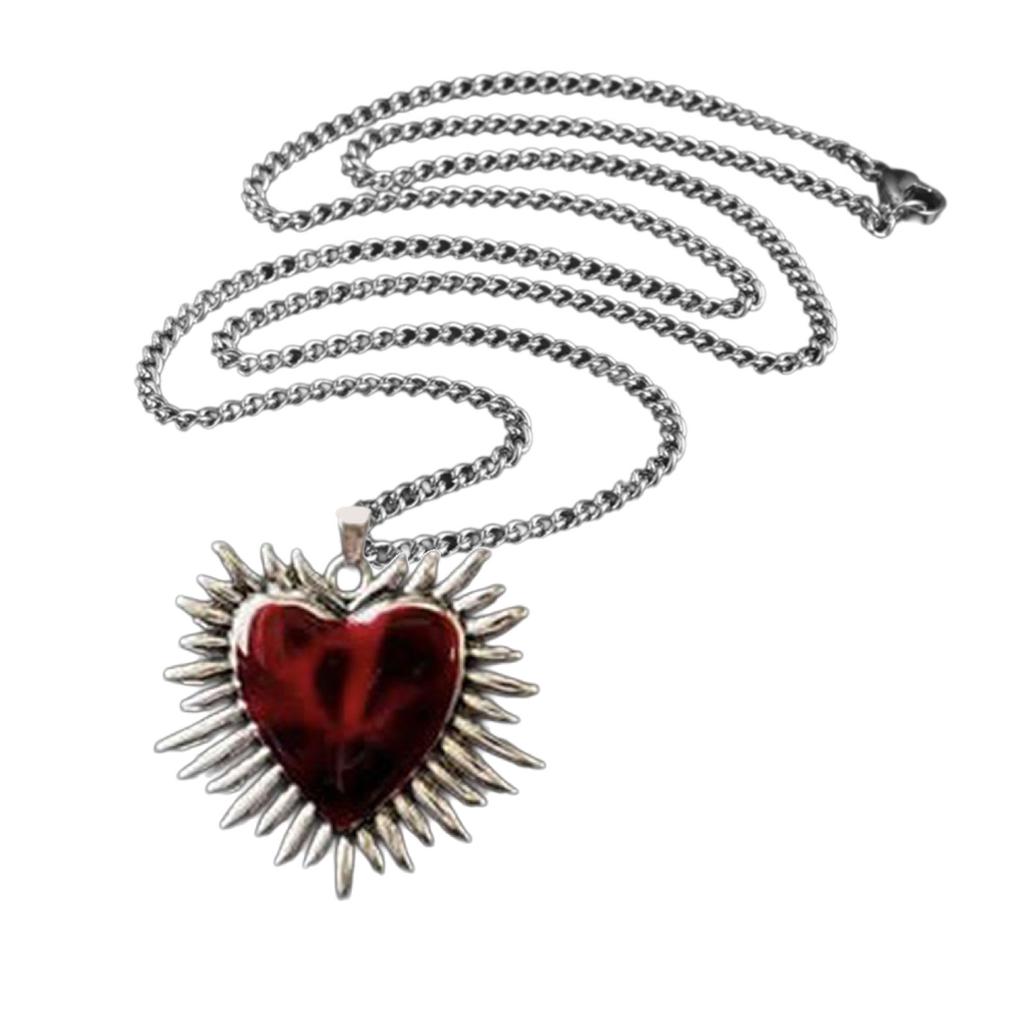 Stylish Heart Pendant Necklace for Women with Scented Oil Unique Aesthetic Choker Fashionable Heart Pendant Neckchain