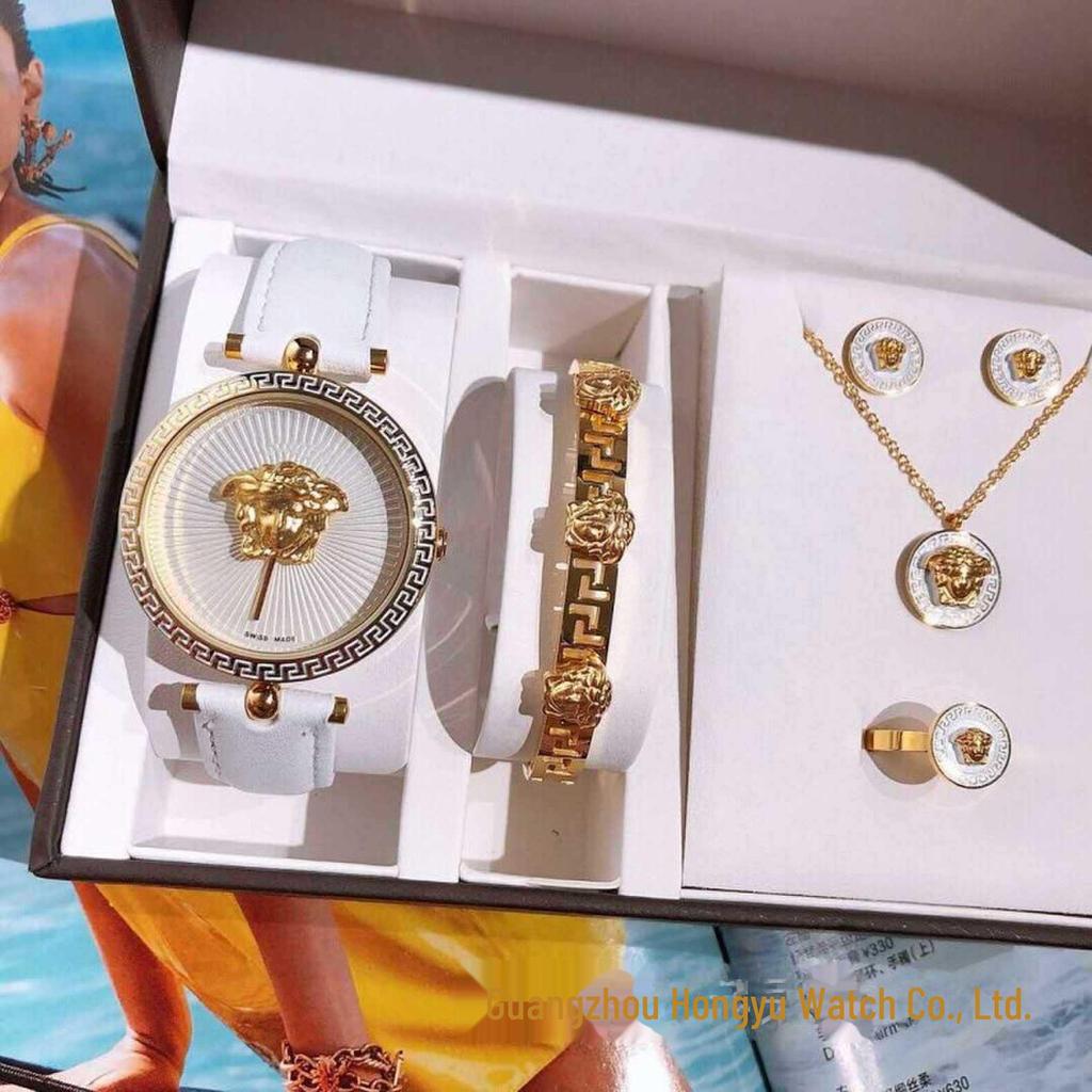 Medusa Head Titanium Steel Jewelry Set: Women's Quartz Watch and Accessories by Danny Road