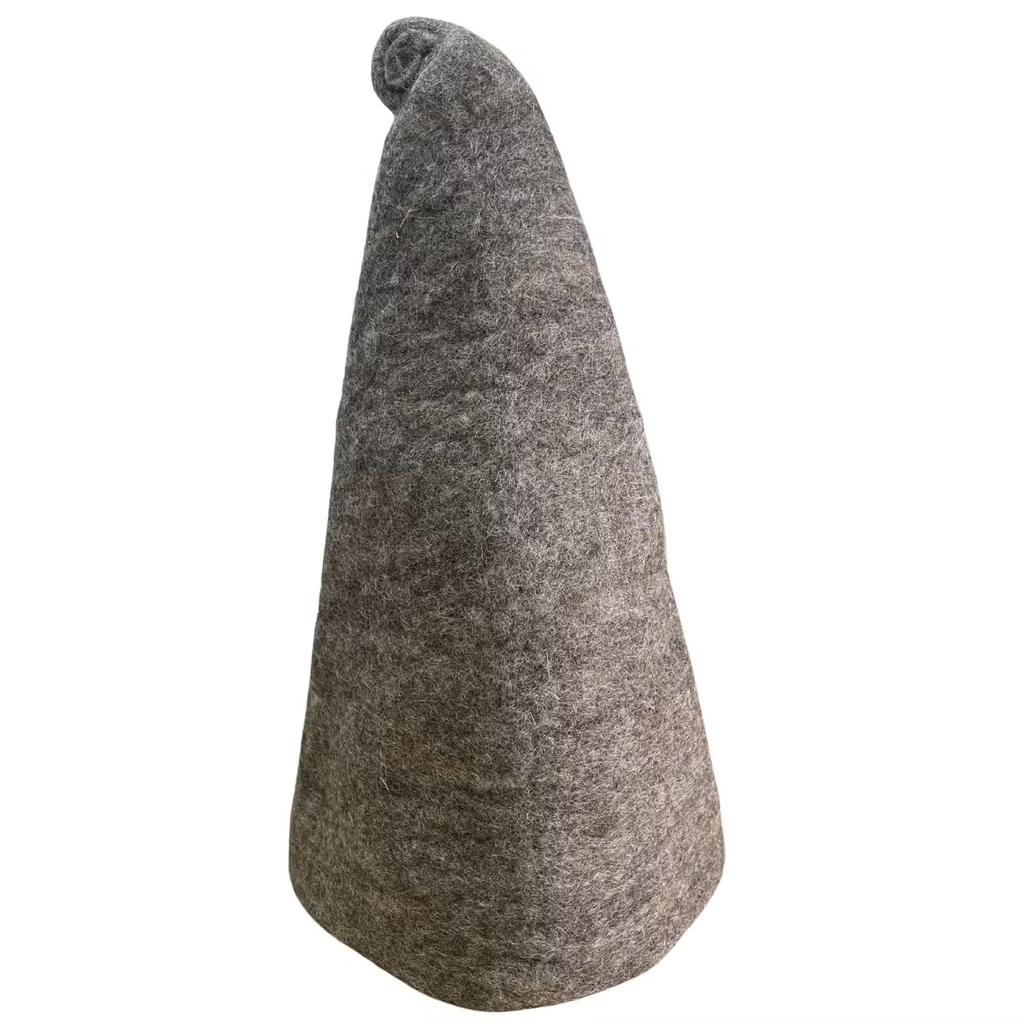 Sauna Hat - Wool Felt Wizard Style Brown