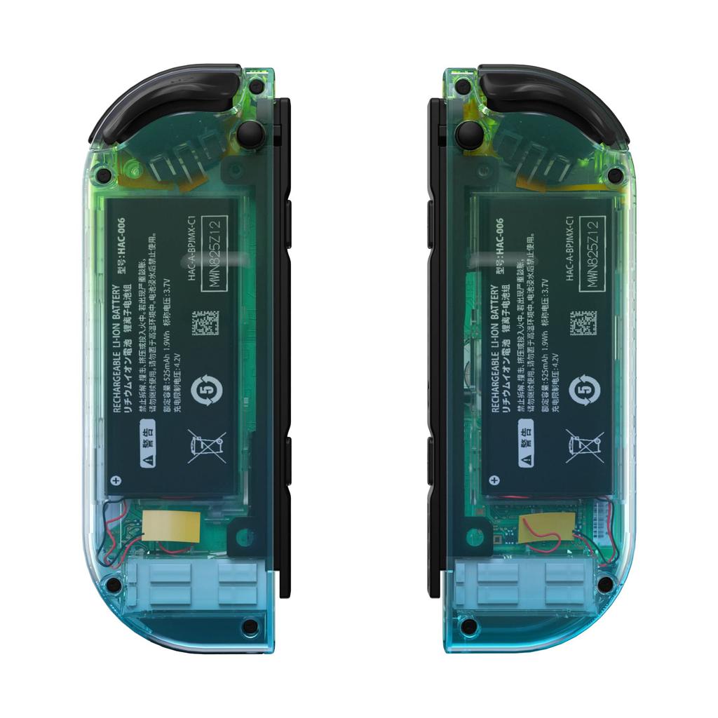 Чехол для ручного контроллера eXtremeRate, совместимый с Switch Joycon и Switch OLED, прозрачный градиентный цветной сменный корпус, сменный чехол своими руками