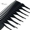 Anti-knotting Wet Hair Comb with Grooved Handle Fine Wide Teeth Anti-static Detangling Comb Men Women Short Long Curly Thin Thick Hair Detangler