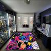 1PC Custom Name K-Pop Love Peace Theme Floor Mat Ideal for Living Room, Game Rooms, Office, Bedroom,Floor Mat Playful Design