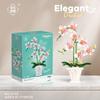 Wei Le 2172-73 Orchid Potted Flowers Festival Assembled Desktop Building Blocks Toys Wholesale Girls Gifts