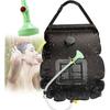 Portable Solar Heating Shower Bag, 20L Outdoor Camping Shower Bag With Detachable Hose And On-Off Slide Nozzle, Suitable For Camping Fishing Mountaine
