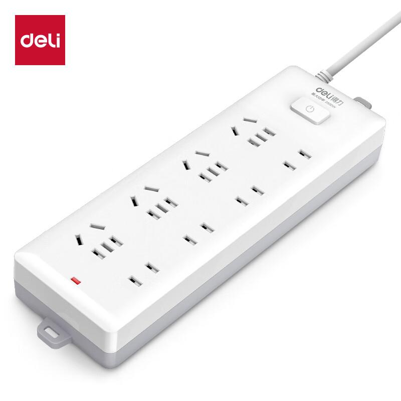 Deli 8-Outlet Power Strip CN plug (adapter included)